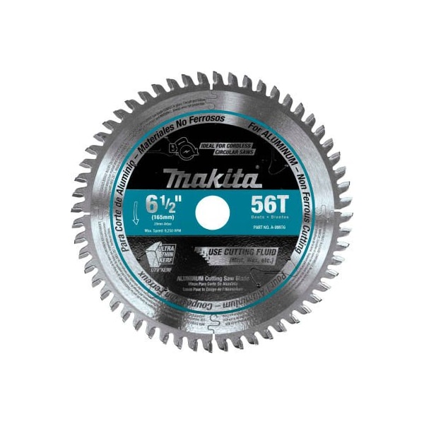 Makita Carbide-Tipped Cordless Plunge Saw Blade, Aluminum, 6-1/2inDia, 56 TPI A-99976 - main